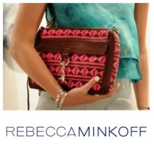 Rebecca Minkoff Large Woven Leather M.A.C Crossbody Bag